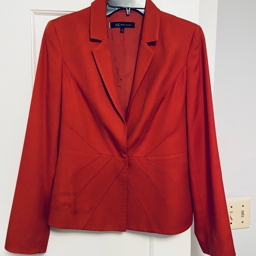 Anne Klein Burn Orange Blazer Size 8